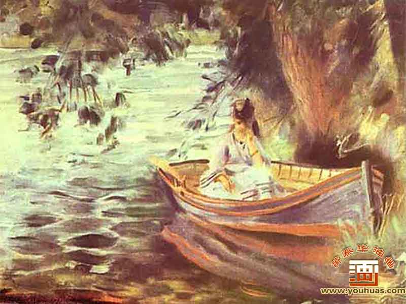 ŮڴWoman in a Boat_ŵƷ 